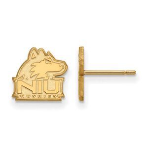 10k Yellow Gold Northern Illinois University XS (Tiny) Post Earrings